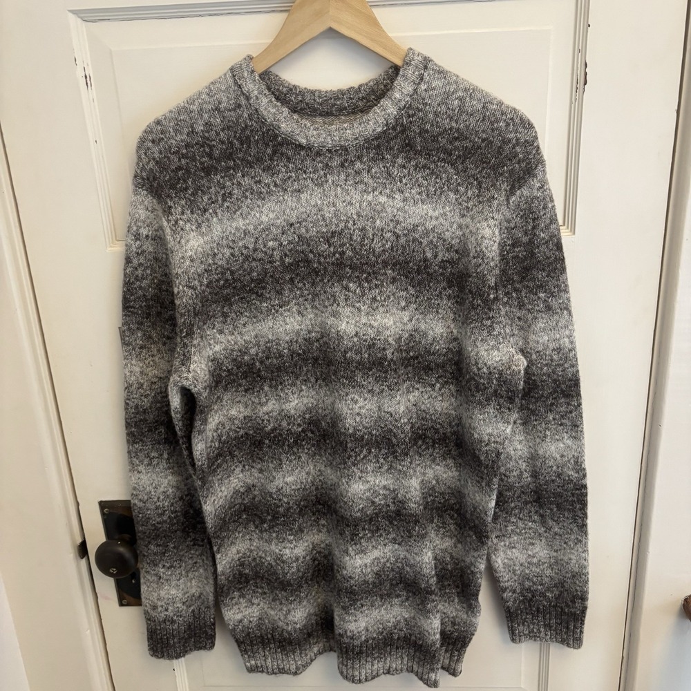 The Normal Brand Men's Grey Space Dye‎ Knit Crewneck Sweater Size Large $130